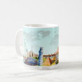 世界を探索するタンブラー コーヒーマグカップ (正面左)