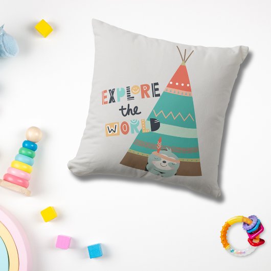 世界を探索するボホスロース クッション