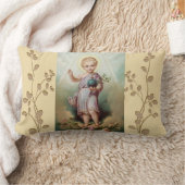 世界を握っている幼児イエス・キリスト ランバークッション (ブランケット)