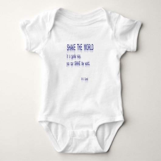 世界を揺るがす – 穏やかな方法 ベビーTシャツ (正面)