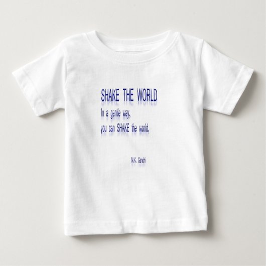 世界を揺るがす – 穏やかな方法 ベビーTシャツ (正面)
