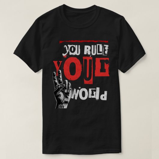 世界を支配するディープデザインTシャツ Tシャツ (デザイン正面)