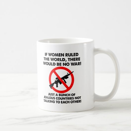 世界を支配する女性 楽しいマグカップ コーヒーマグカップ (右)