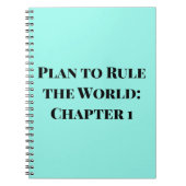 世界を支配する計画:第1章アヒル卵ブルー ノートブック (正面)