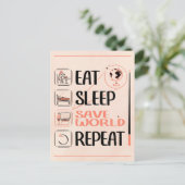 世界を救ったスーパー地理教師への感謝の贈り物 ポストカード (スタンド正面)