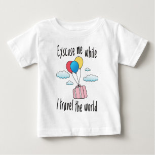 世界を旅している間に申し訳ない ベビーTシャツ