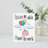 世界を旅している間に申し訳ない ポストカード (スタンド正面)