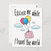 世界を旅している間に申し訳ない ポストカード (正面/裏面)