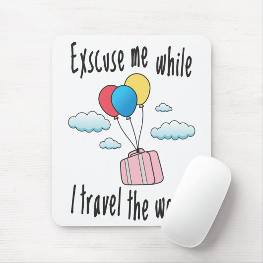 世界を旅している間に申し訳ない マウスパッド (マウス)