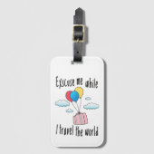 世界を旅している間に申し訳ない ラゲッジタグ (正面縦)