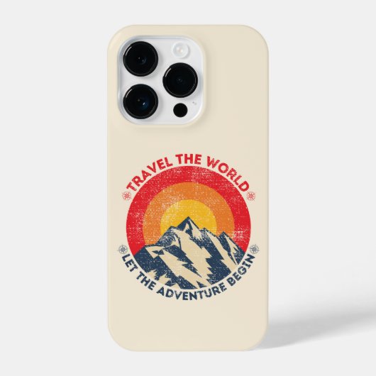 世界を旅して冒険を始める旅行 iPhoneケース (裏面)