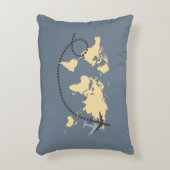 世界を旅しようイラストレーション アクセントクッション (正面(垂直))