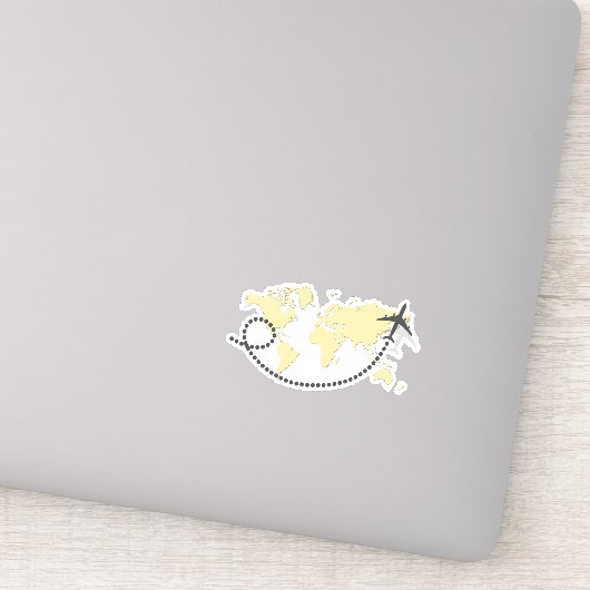 世界を旅しようイラストレーション シール (詳細)