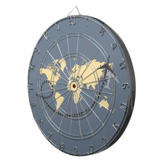 世界を旅しようイラストレーション ダーツボード (正面右)