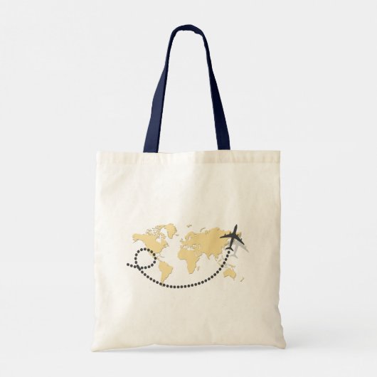 世界を旅しようイラストレーション トートバッグ (裏面)