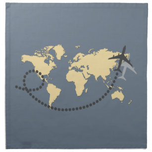 世界を旅しようイラストレーション ナプキンクロス