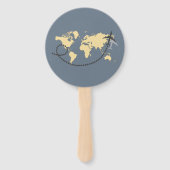 世界を旅しようイラストレーション ハンドファン (正面)