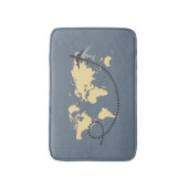 世界を旅しようイラストレーション バスマット (正面縦)