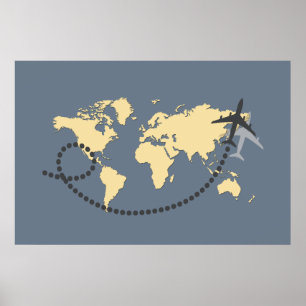 世界を旅しようイラストレーション ポスター