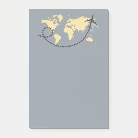 世界を旅しようイラストレーション ポストイット (正面)