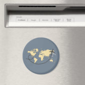 世界を旅しようイラストレーション マグネット (インサイチュ (食洗機))