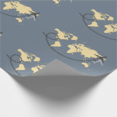 世界を旅しようイラストレーション ラッピングペーパー (角)