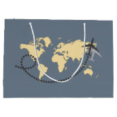 世界を旅しようイラストレーション ラージペーパーバッグ