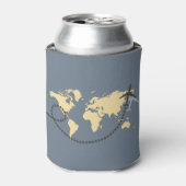 世界を旅しようイラストレーション 缶クーラー (缶正面)