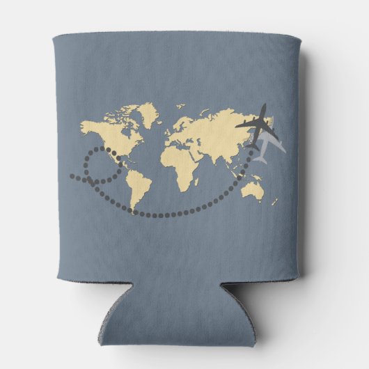 世界を旅しようイラストレーション 缶クーラー (裏面)