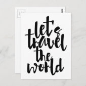 世界を旅しよう引用文 ポストカード (正面/裏面)