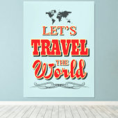 世界を旅しよう キャンバスプリント (インサイチュ (ウッドフロア))