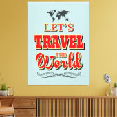 世界を旅しよう キャンバスプリント (インサイチュ (リビング))