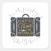 世界を旅しよう スクエアシール (正面)