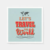 世界を旅しよう スタンダードカクテルナプキン (正面)