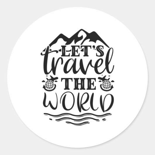 世界を旅しよう ラウンドシール (正面)