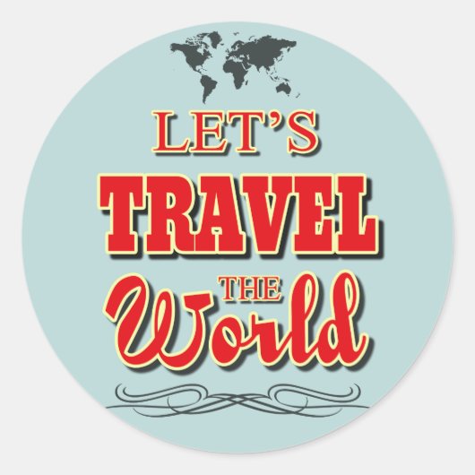 世界を旅しよう ラウンドシール (正面)