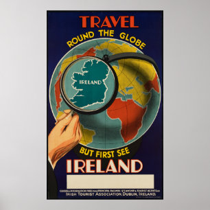 世界を旅するが、最初にアイルランドを参照 ポスター