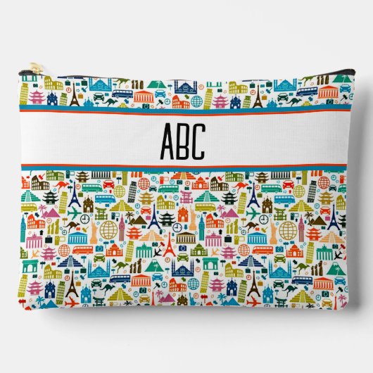 世界を旅するテーマモノグラム アクセサリーポーチ (正面)