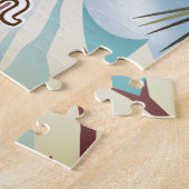 世界を旅するヴィンテージスタイル旅行ポスター ジグソーパズル (側面)