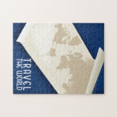 世界を旅するヴィンテージスタイル旅行ポスター ジグソーパズル (横)