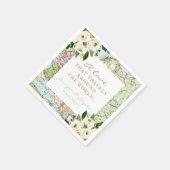 世界を旅する愛のフローラマップ スタンダードカクテルナプキン (角)