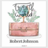 世界を旅する追加の名前 シール (シート)