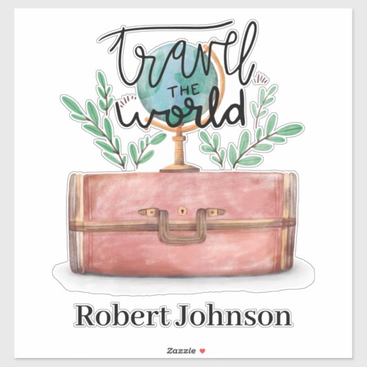 世界を旅する追加の名前 シール (シート)