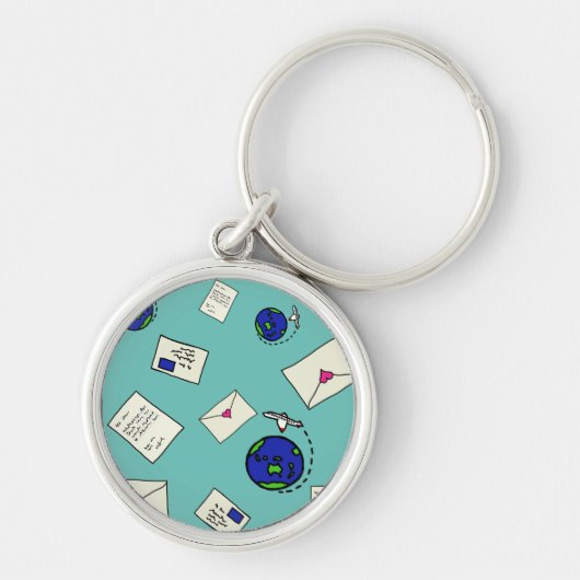 世界を旅する郵便 キーホルダー (正面)