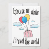 世界を旅する間は失礼します 招待状 (正面)