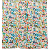 世界を旅する シャワーカーテン (正面)