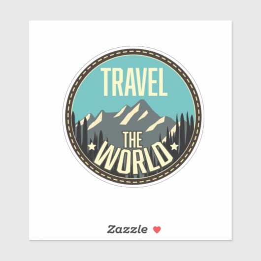 世界を旅する シール (シート)