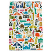 世界を旅する ミディアムペーパーバッグ (裏面)