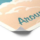 世界を旅 – ヴィンテージスタイル ポスター (角)