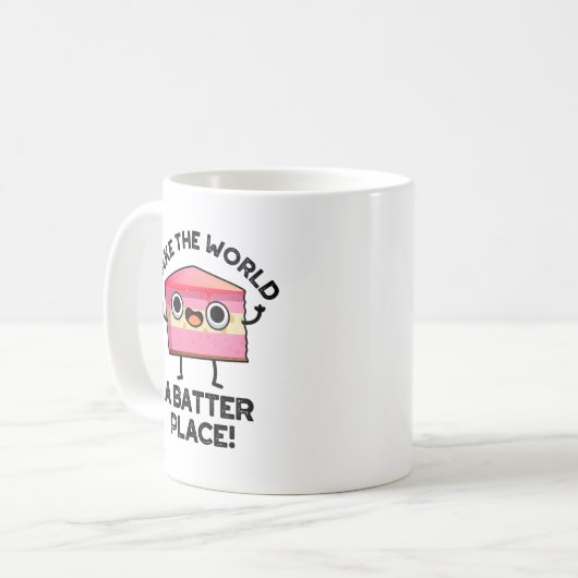 世界を焼くバッタープレイスおもしろいケーキパン コーヒーマグカップ (正面左)